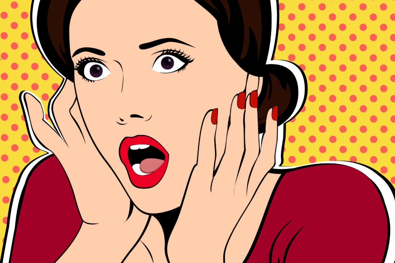 Pop Art Shocked Face