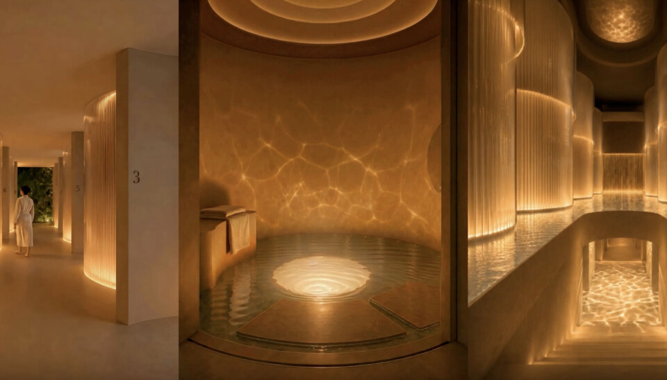 Concept art of Midjourney's planned spa