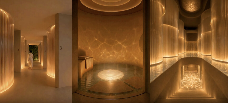 Concept art of Midjourney's planned spa