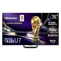 Hisense 75" U7 Mini-LED ULED 4K UHD Best Premium Gaming Smart Fire TV (75U7SF, 2026 New) - Hi-QLED, Native 165Hz, VRR 330, HDR10+, Dolby Vision IQ &middot; Atmos, IMAX Enhanced, Anti-Reflection, 2.1.2 Ch