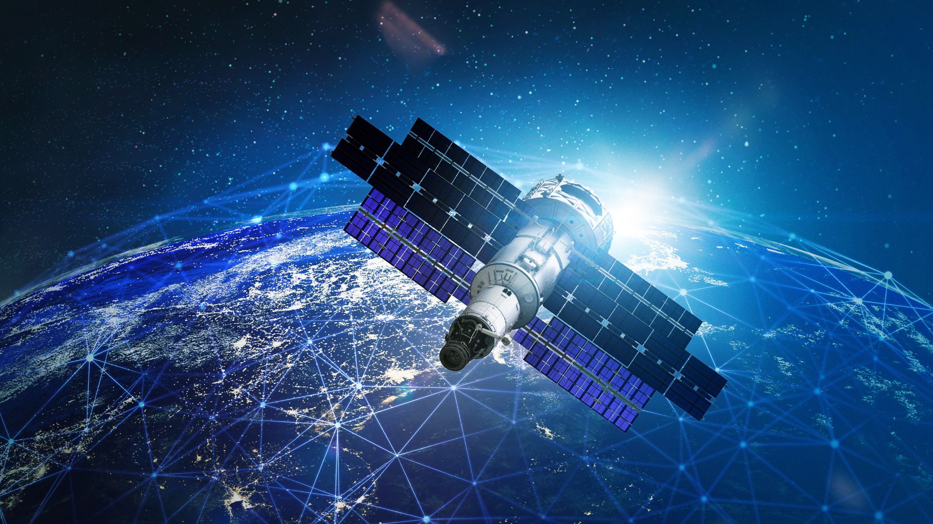 a satellite in orbit