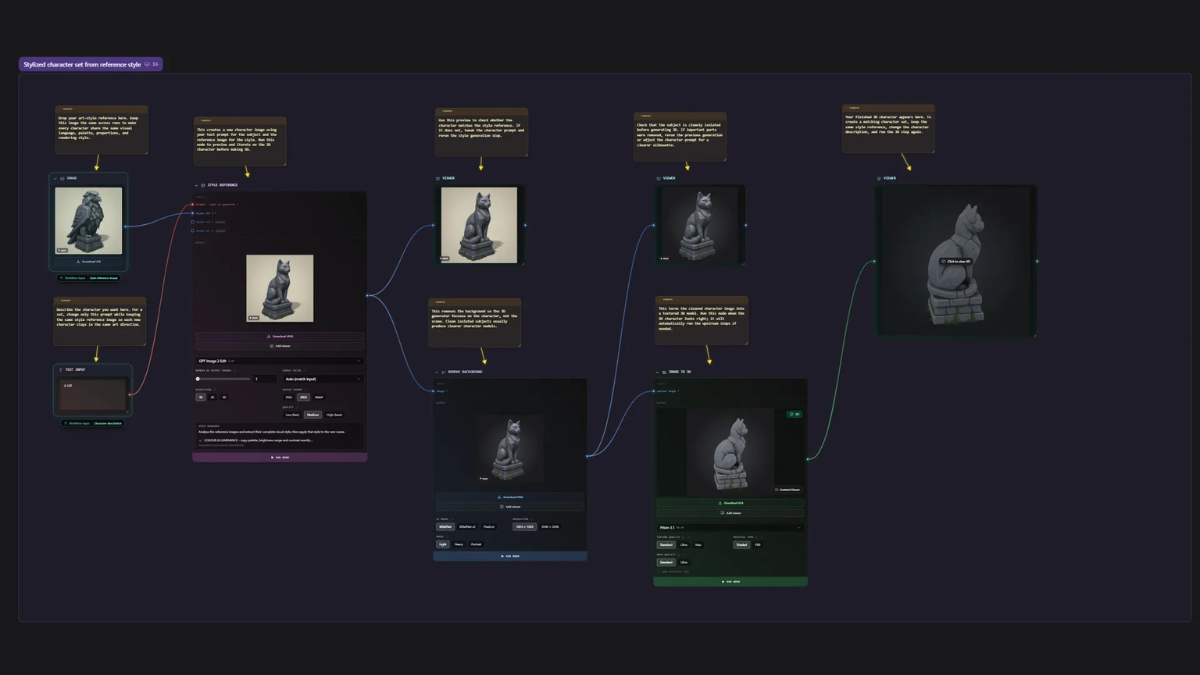 3D AI Studio Launches Flow: Node-Based 3D Workflows That Run in the Browser With No GPU or Setup