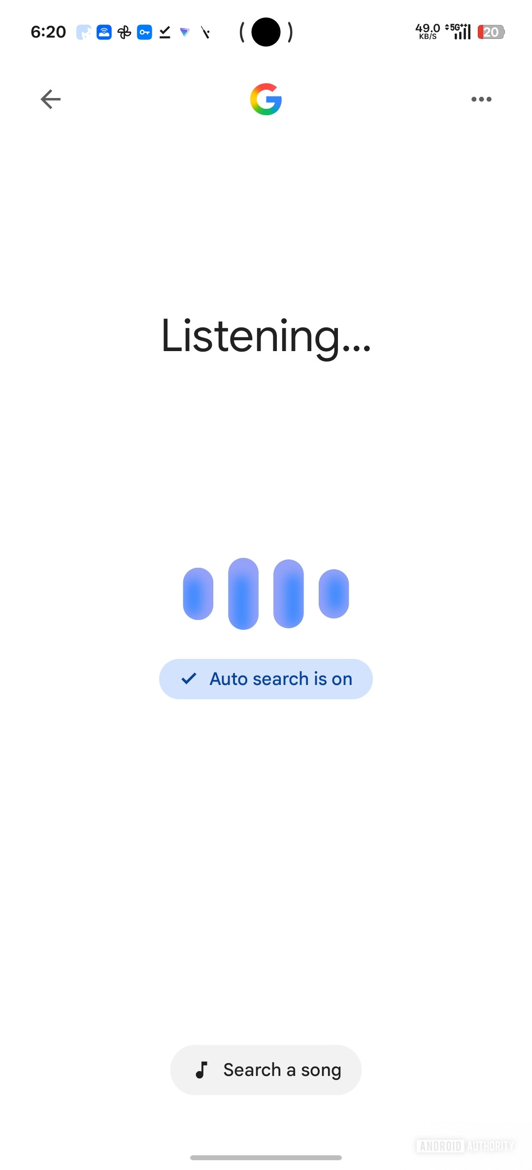 Google app new voice animation