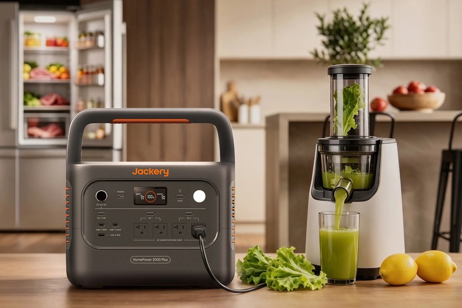 Jackery Homepower 2000 V2 Powering a juicer
