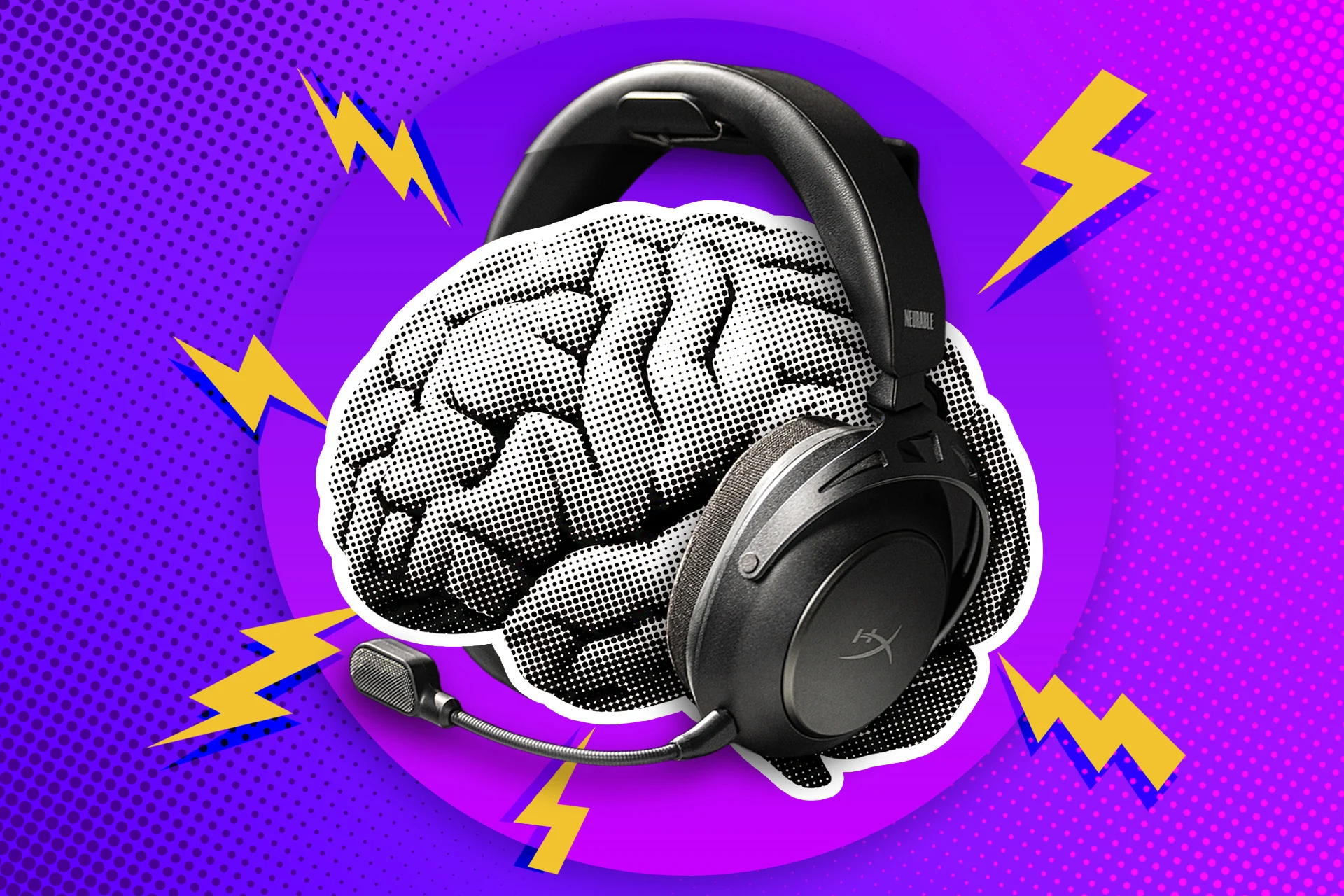An illustration of the HyperX Neurable Headset.