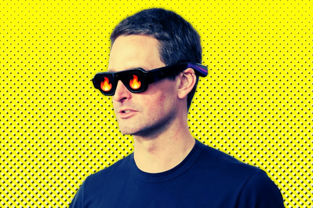An image of Snap CEO Evan Spiegal with the new Specs.