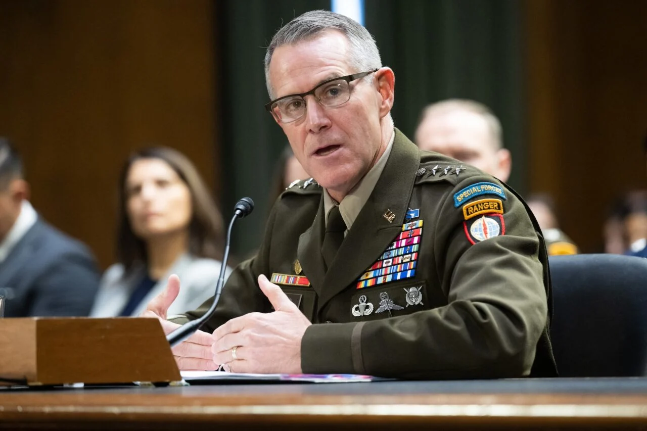 General Joshua Rudd photographed during a January 2026 Senate Intelligence Committee hearing on his nomination to be director of the NSA.