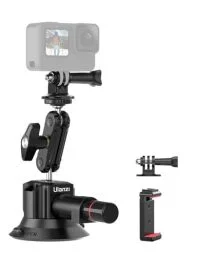 Ulanzi SC-01 Heavy-Duty Suction Cup Mount for Camera/Phone/Accessory (3"), Pump-actived Vacuum Suction Cup Mount, Magic Arm Phone Holder Action Cam Adapter Car Boats Windshield Window Mount