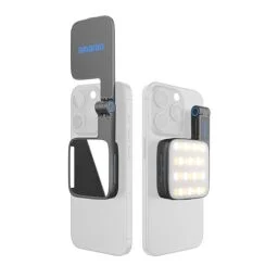 amaran Go Compatible with MagSafe Mini Phone Light,Rechargeable Portable Mirror LED Phone Light for Selfie,Makeup,Video Conference,TikTok,Compatible with iPhone&Android (Charcoal)