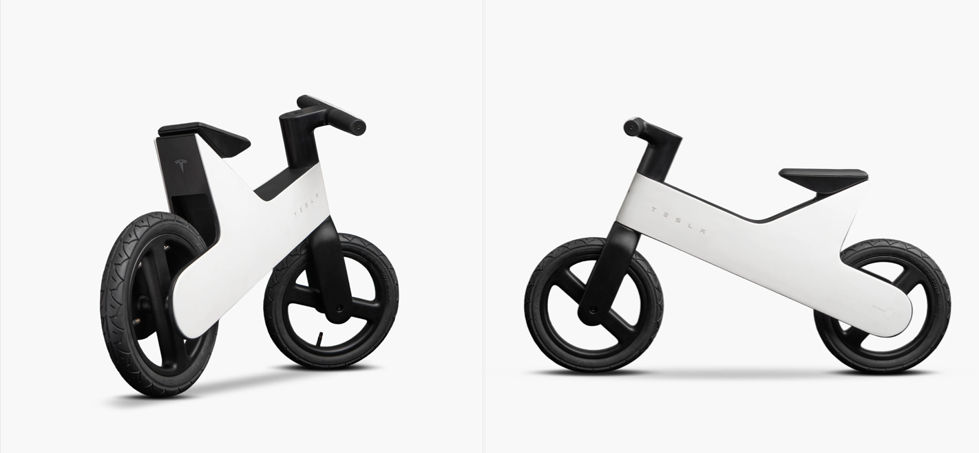 Tesla Finally Launches a Bike: A Toddler Balance Bike, Not E-Bike