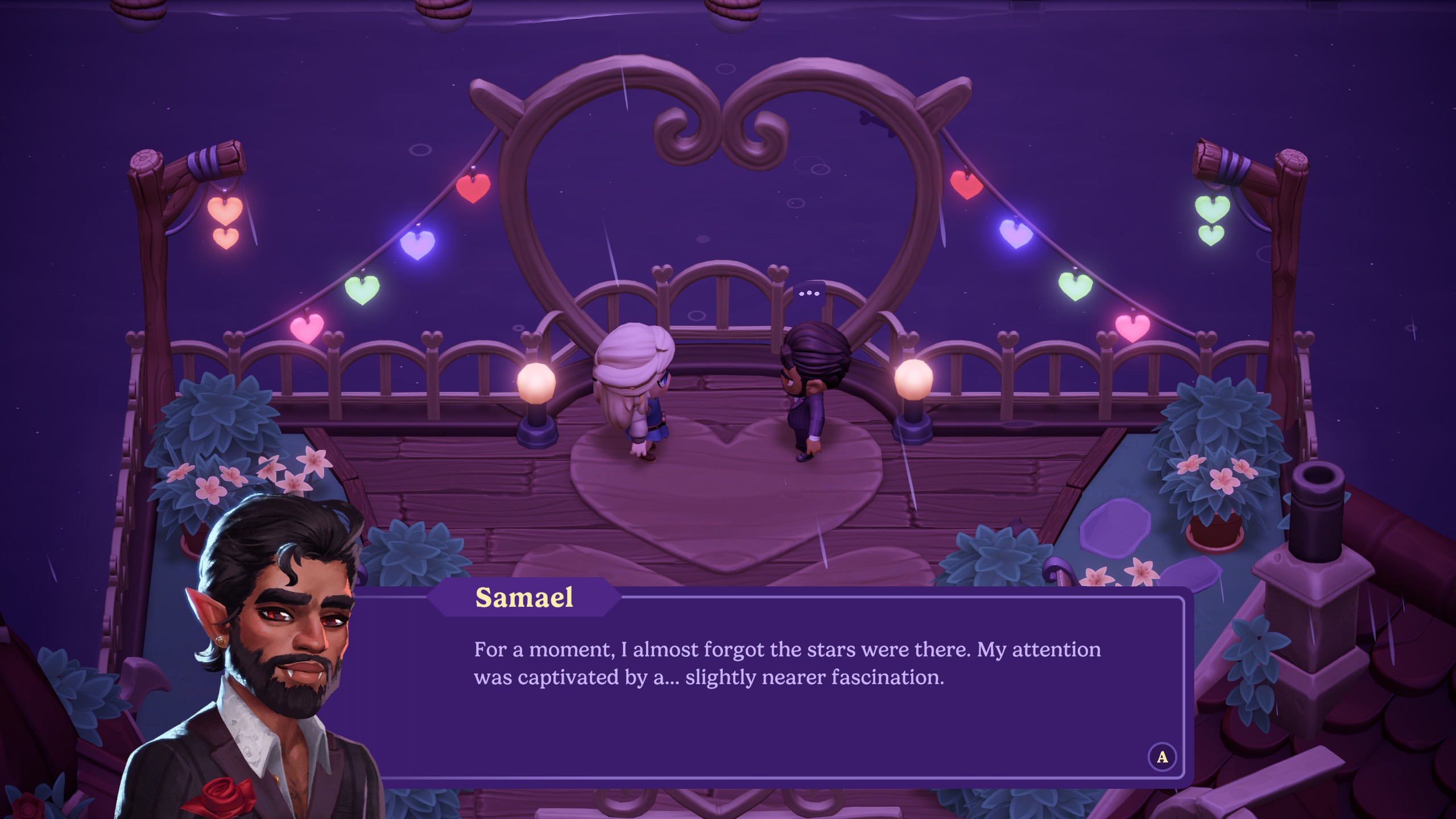 How to unlock Samael's romance and begin dating the brooding bartender in Moonlight Peaks