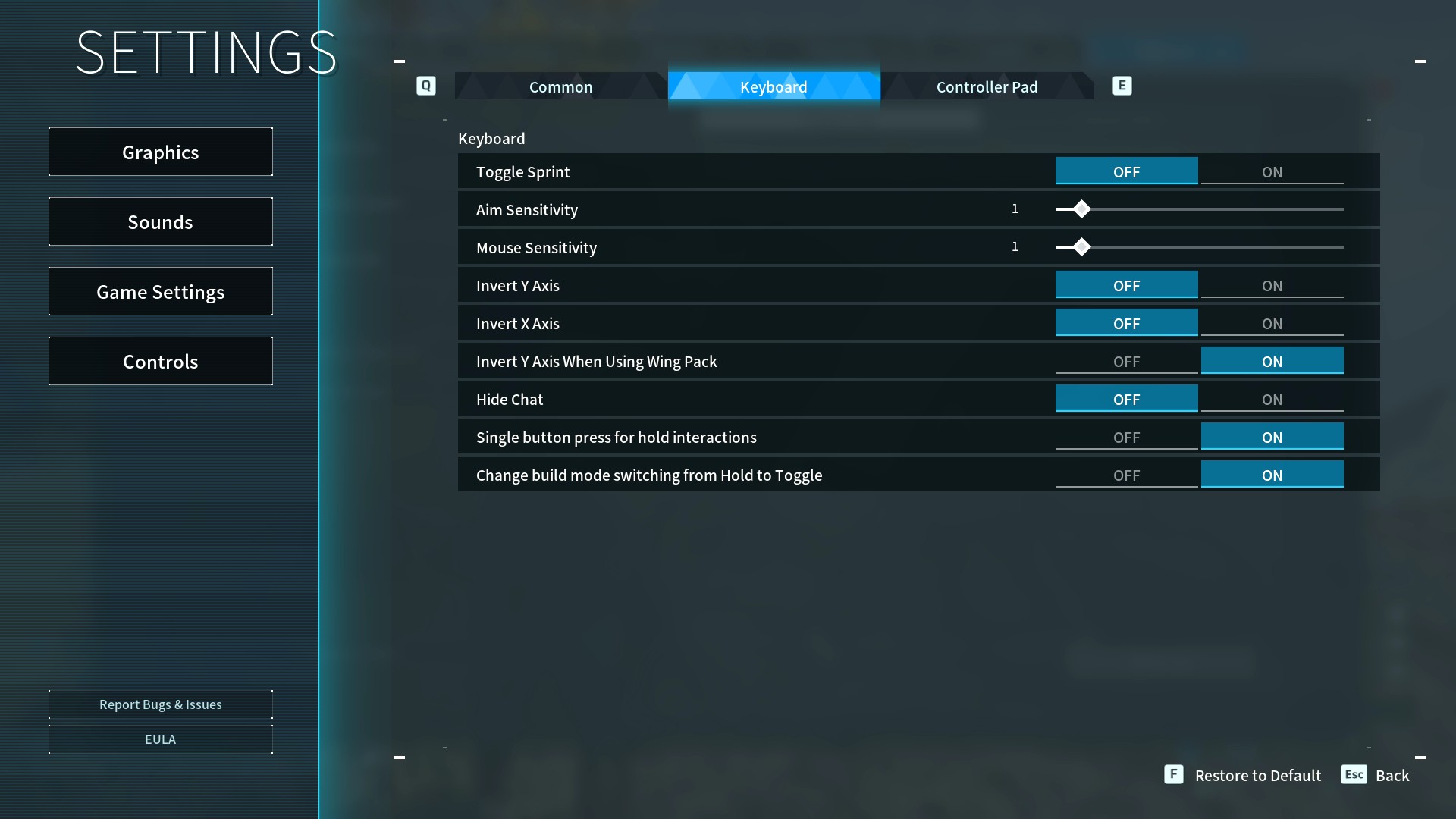 Sick of holding F in Palworld? Change these two settings to make crafting and building less obnoxious