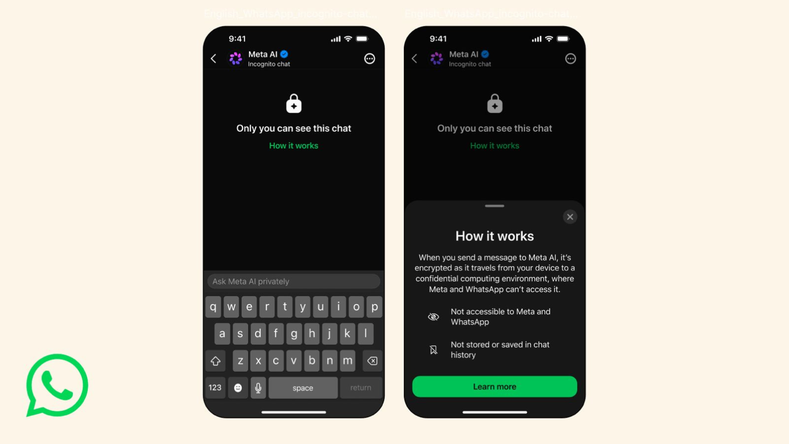 Meta launches Incognito Chat for private user conversations with Meta AI on WhatsApp