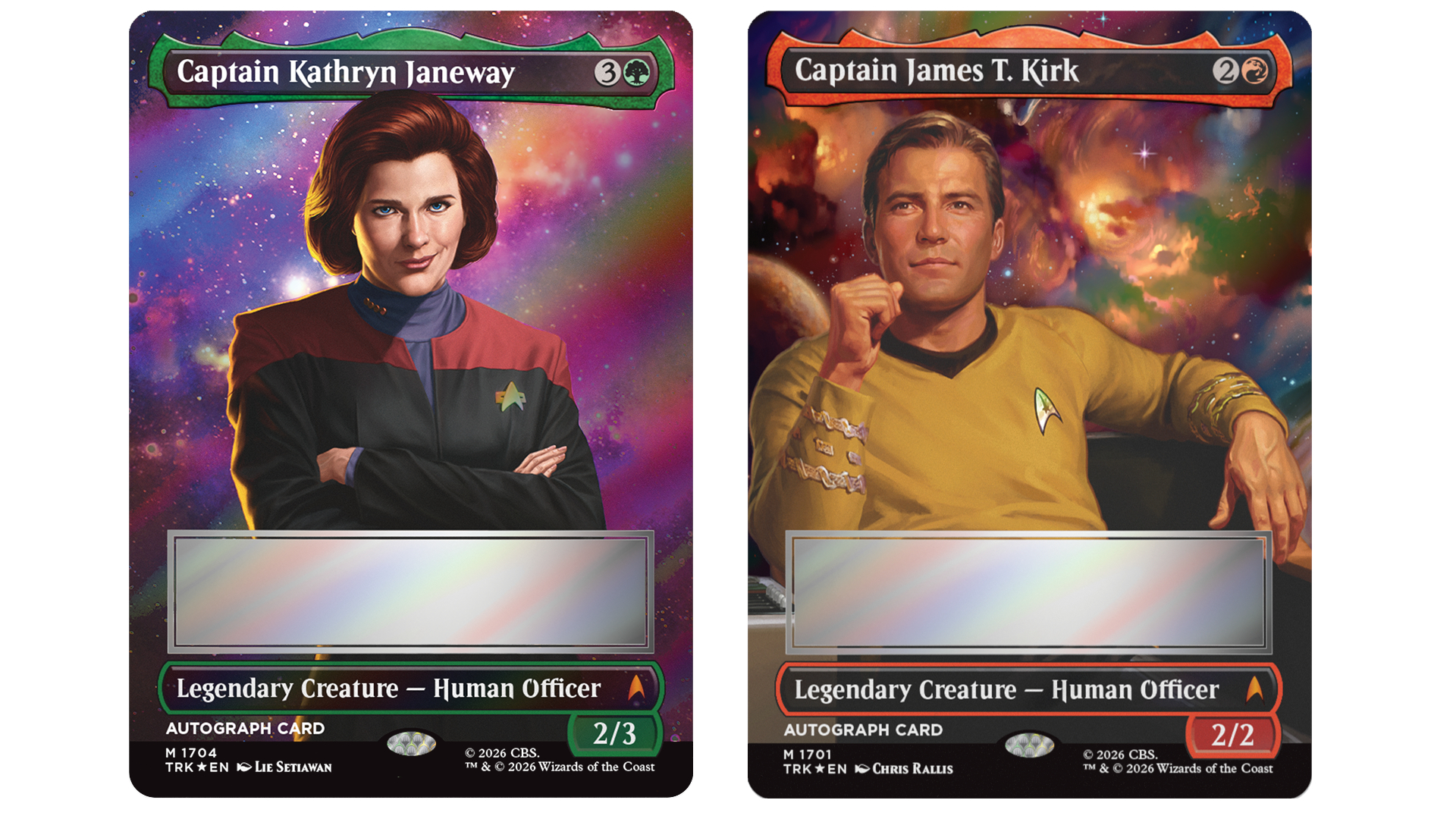 MTG Star Trek features ultra-rare cards signed by actors, and there are only 200 of each