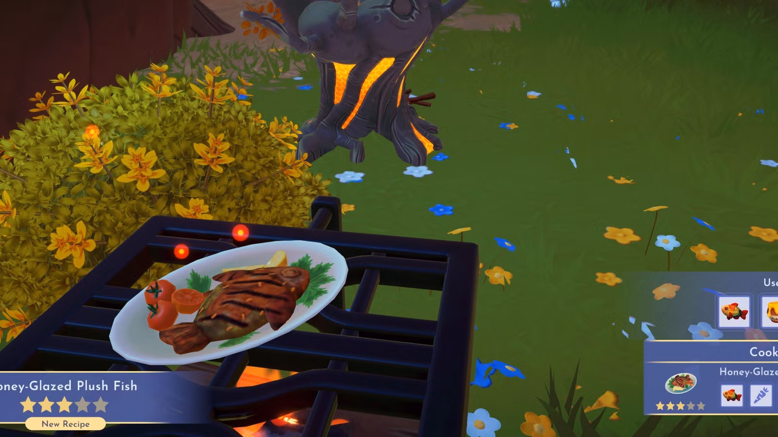 Honey Glazed Plush Fish Recipe in Disney Dreamlight Valley (DDV)