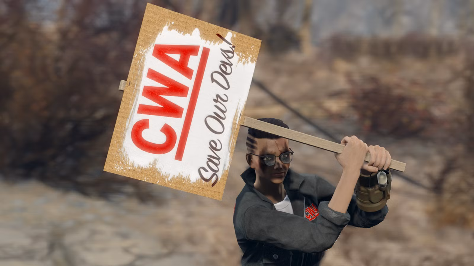 Fallout 4 Modder Adds Pro-Union Signs In Protest Of Xbox Layoffs