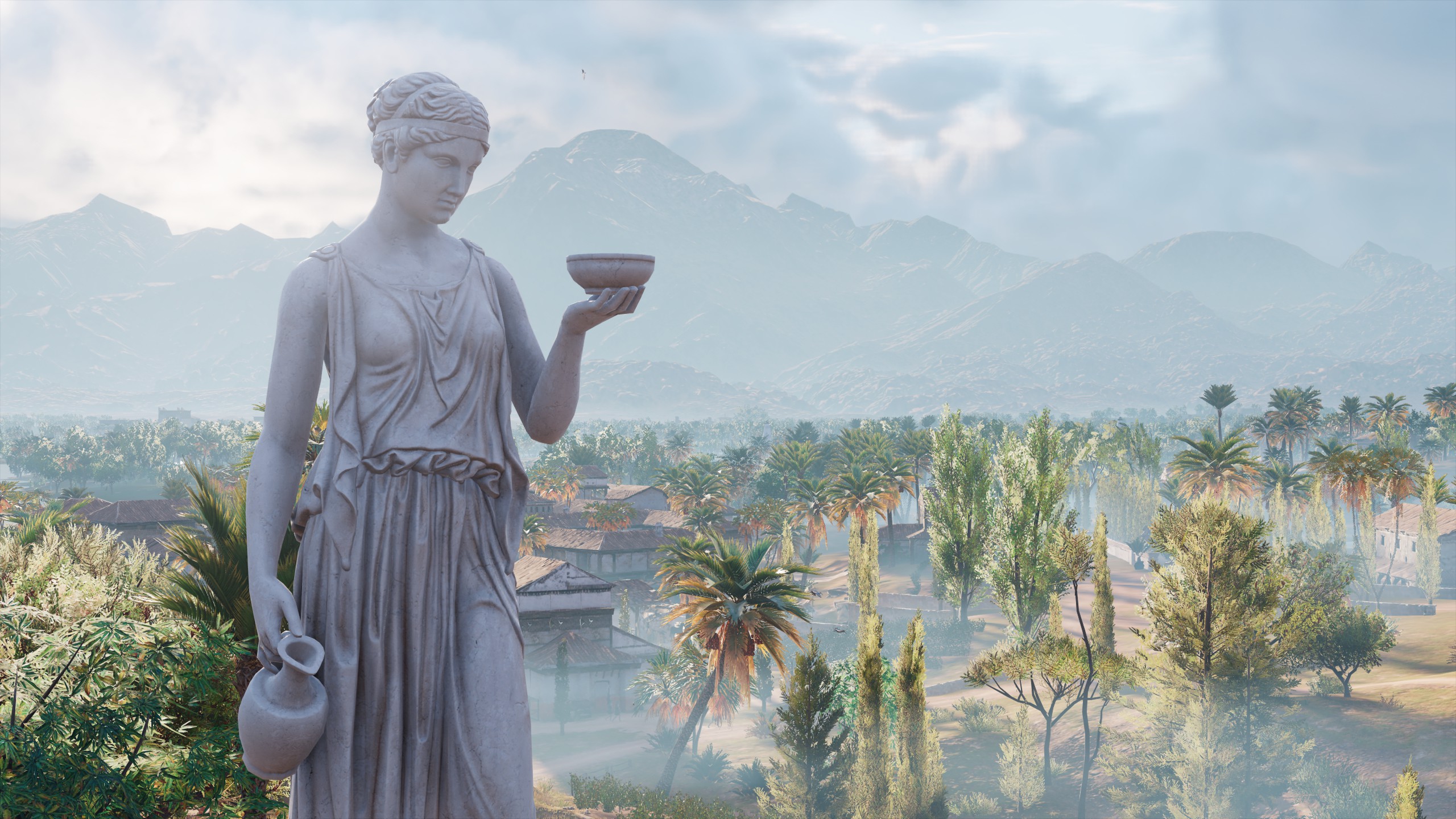 A statue in AC Origins