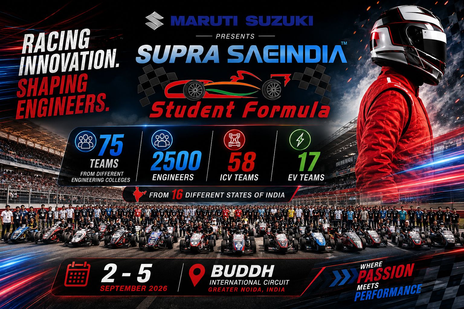 SUPRA SAEINDIA 2026 to Bring India’s Next-Gen Engineers Together at Buddh International Circuit