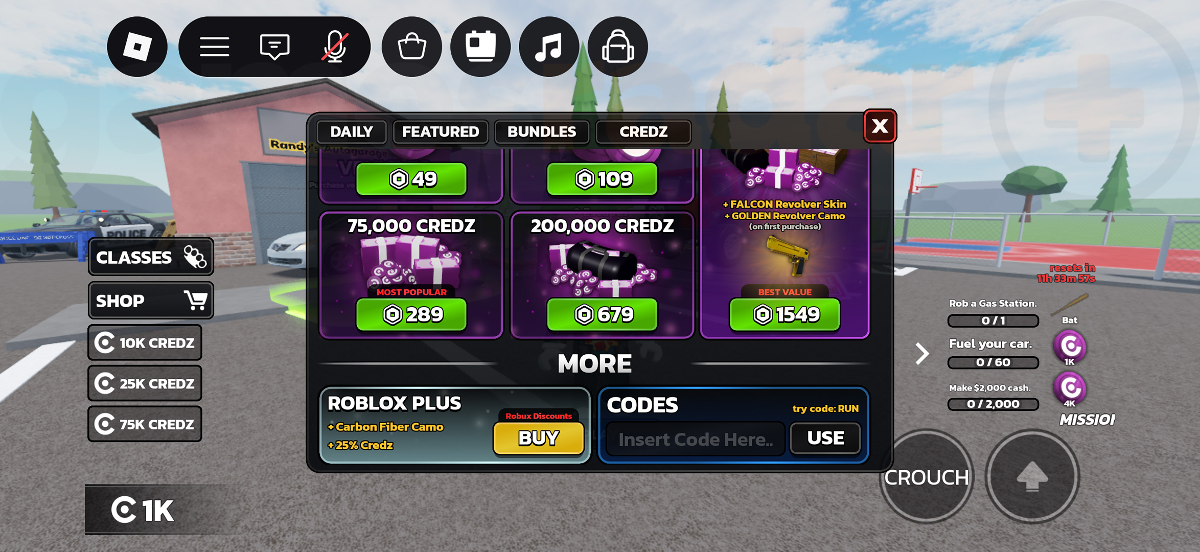 Runaways codes (August 2026) for Credz and more