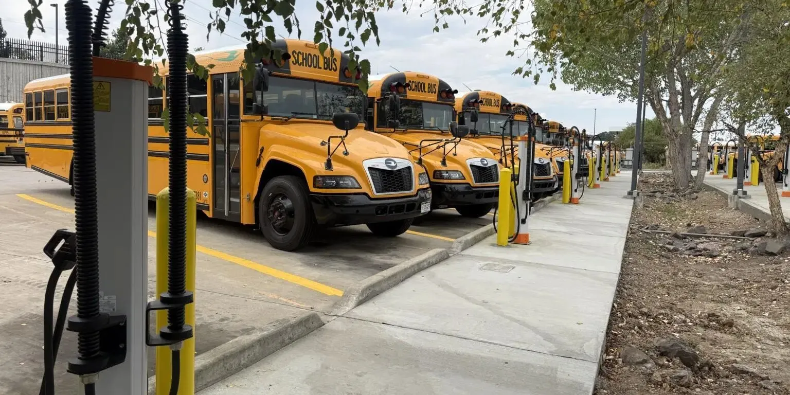 Colorado’s largest electric school bus fleet gets a 26-plug charging hub