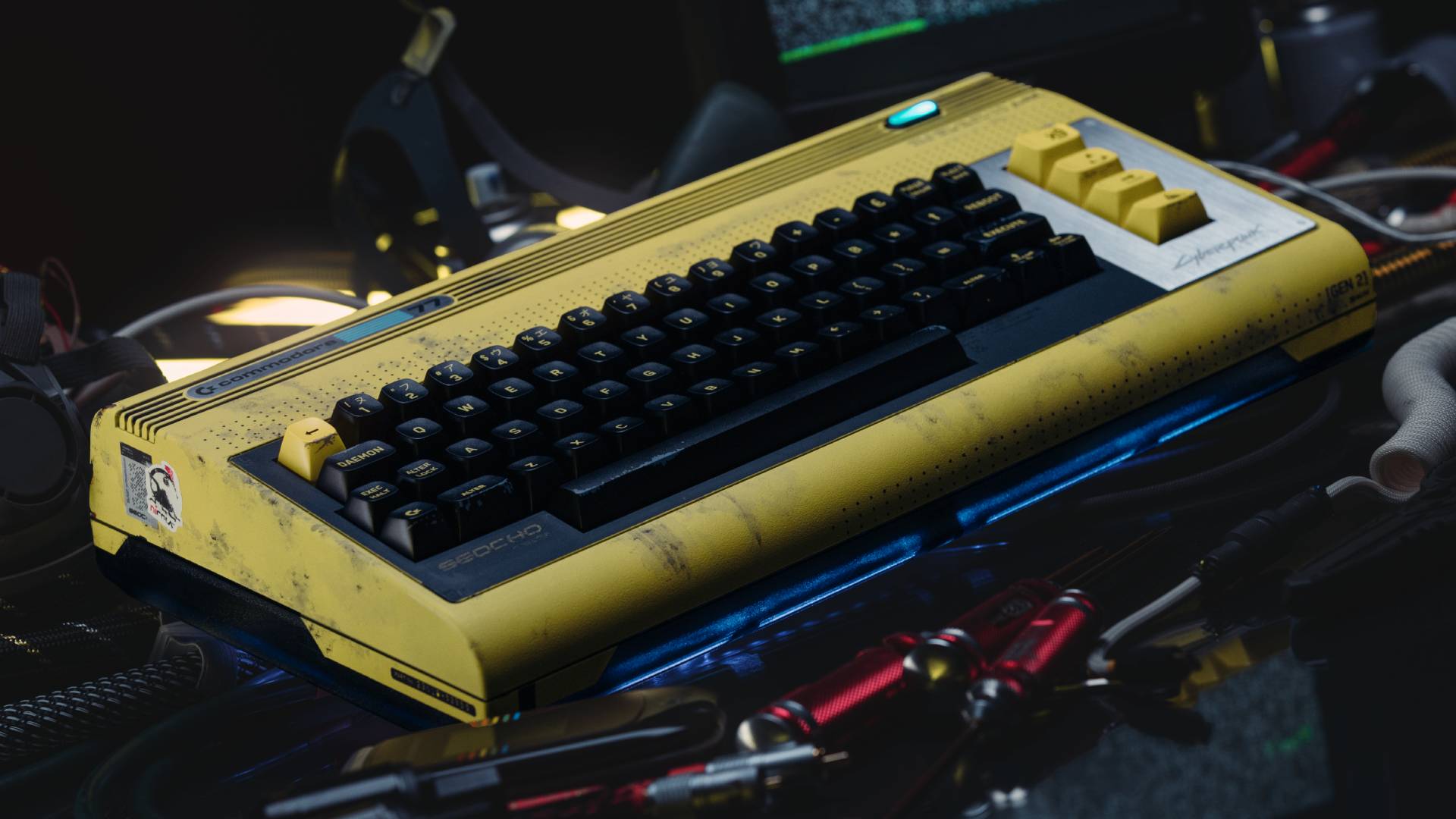 The Commodore 77 looks like a C64 Ultimate for Edgerunners, but it also "brings a slice of Cyberpunk 2077 and Night City to the long-established C64 demo scene"