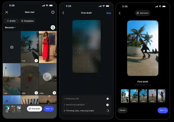 Instagram launches First Draft for Reels