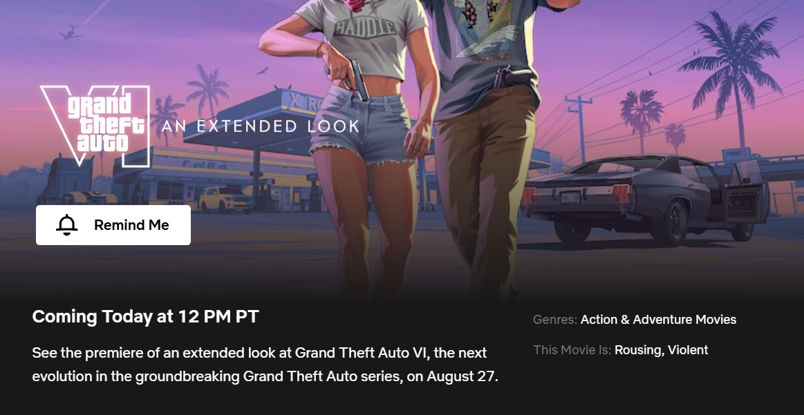 Grand Theft Auto 6 reveal live coverage: breaking down the Netflix 'extended look' event